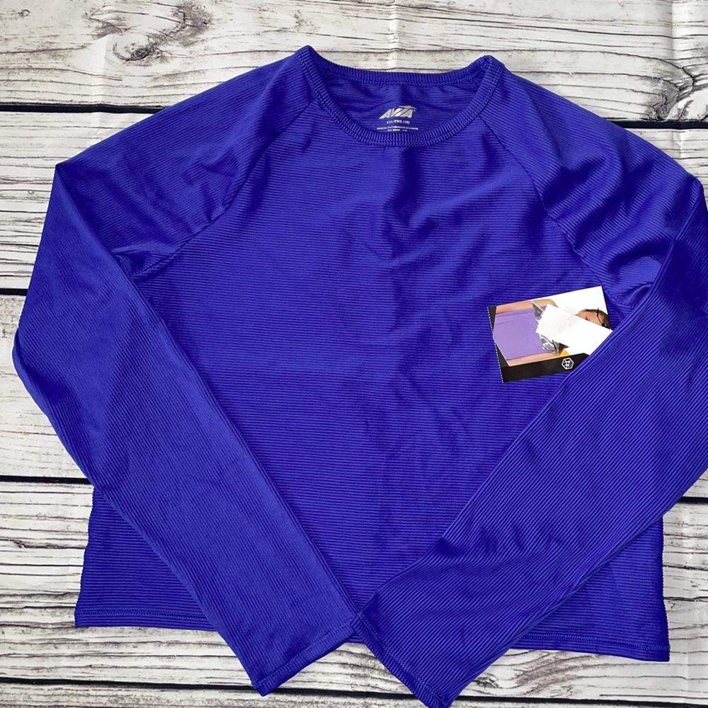 AVIA XXL (18) Girls Performance Shirt Top Black Dance Activewear